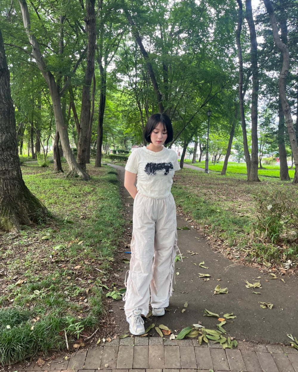 サイドリボンロングパンツ