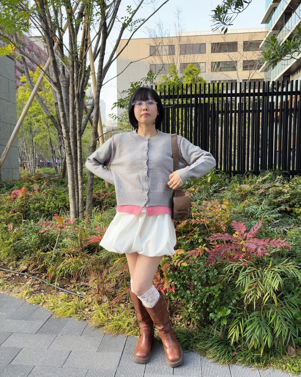 レイヤードデザインカーディガン