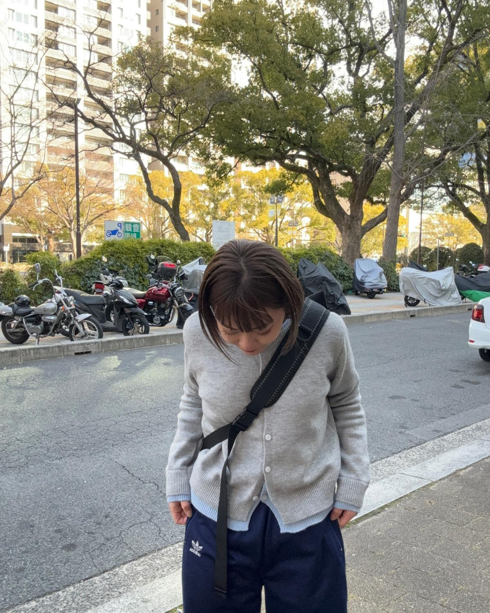2トーンカーディガン
