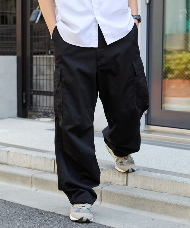 ワイドカーゴパンツ/ブラック モデル:178cm Lサイズ着用