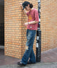 デニム中濃加工 モデル：182cm L着用