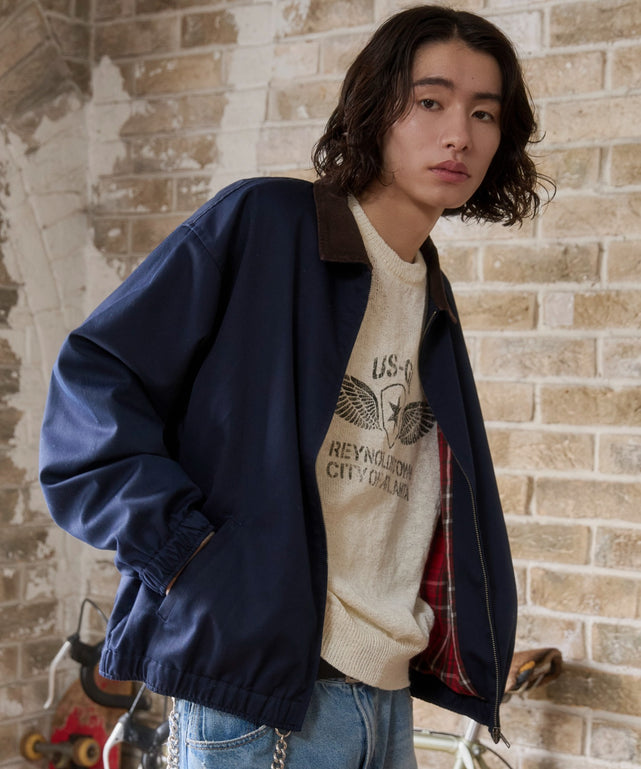 スウィングトップ/ネイビー モデル：182cm L着用