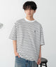 U.S. POLO ASSN.|別注ヘビーウエイトBIGT/ホワイトボーダー モデル:180cm Lサイズ着用