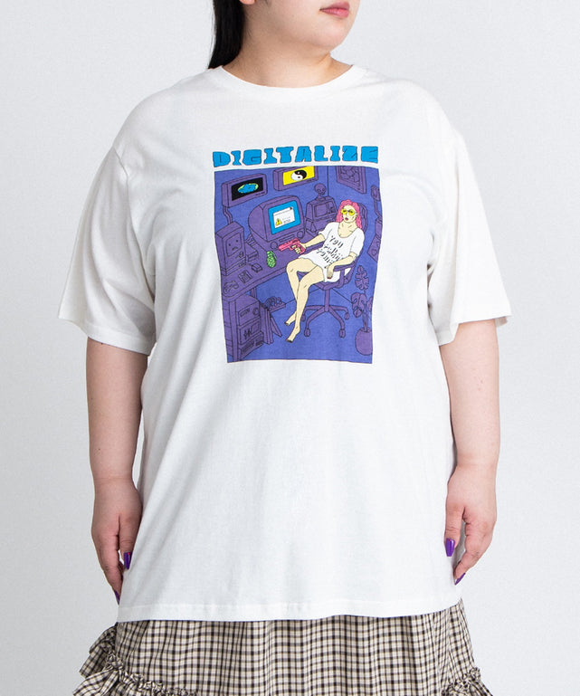 DIGITALIZEビッグTシャツ/身長:163cm サイズ4