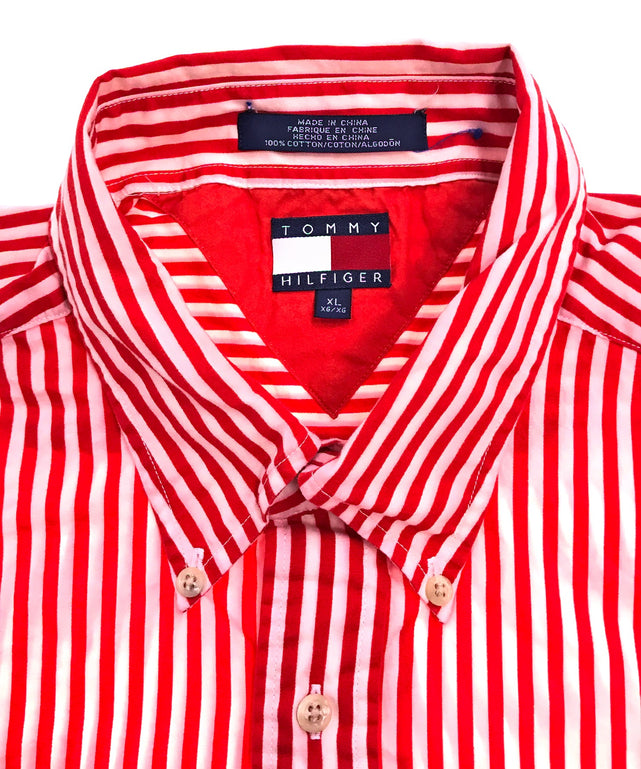 TOMMY ストライプ 長袖ブランドシャツ